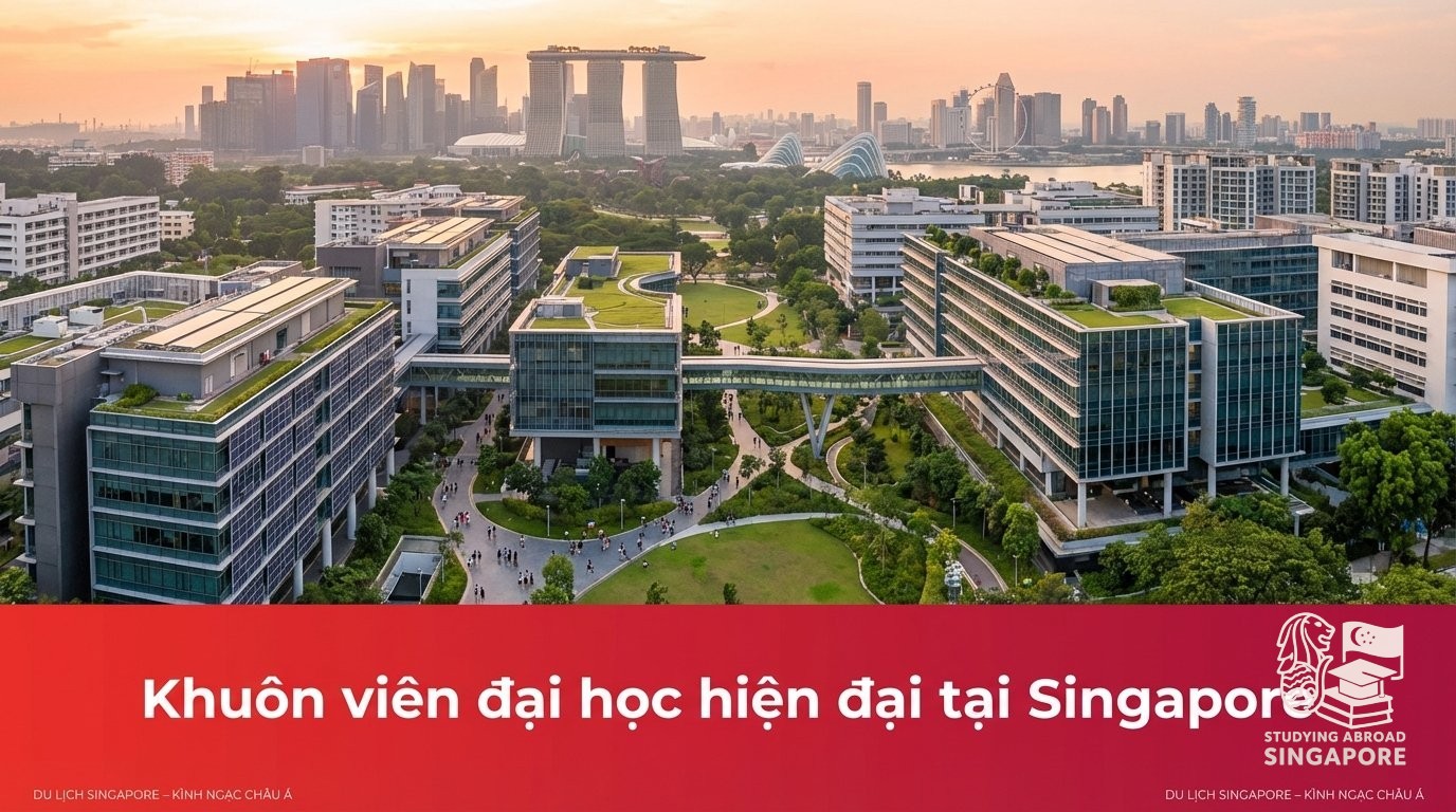 Khuôn viên đại học hiện đại tại Singapore